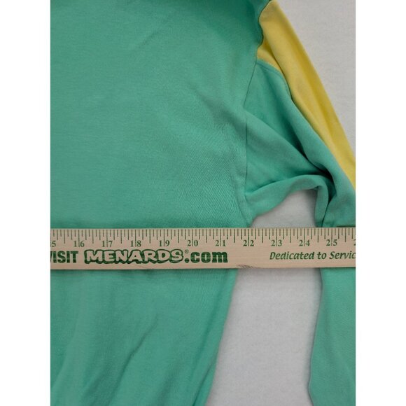 Camberly Knits Vintage 80s 90s Men's Shirt Size XL Green Yellow Collared - Picture 8 of 12